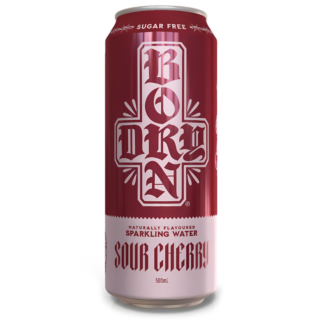 Born Dry Sparkling Water - Sour Cherry - 12 x 500ml FREE SHIPPING